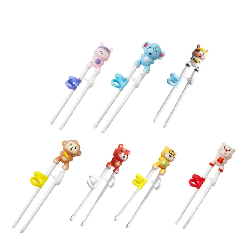 

Cartoon Animals Chopsticks Beginners Learning Chopstick Helper Reusable Kids Training Chopsticks Dishwasher Safe
