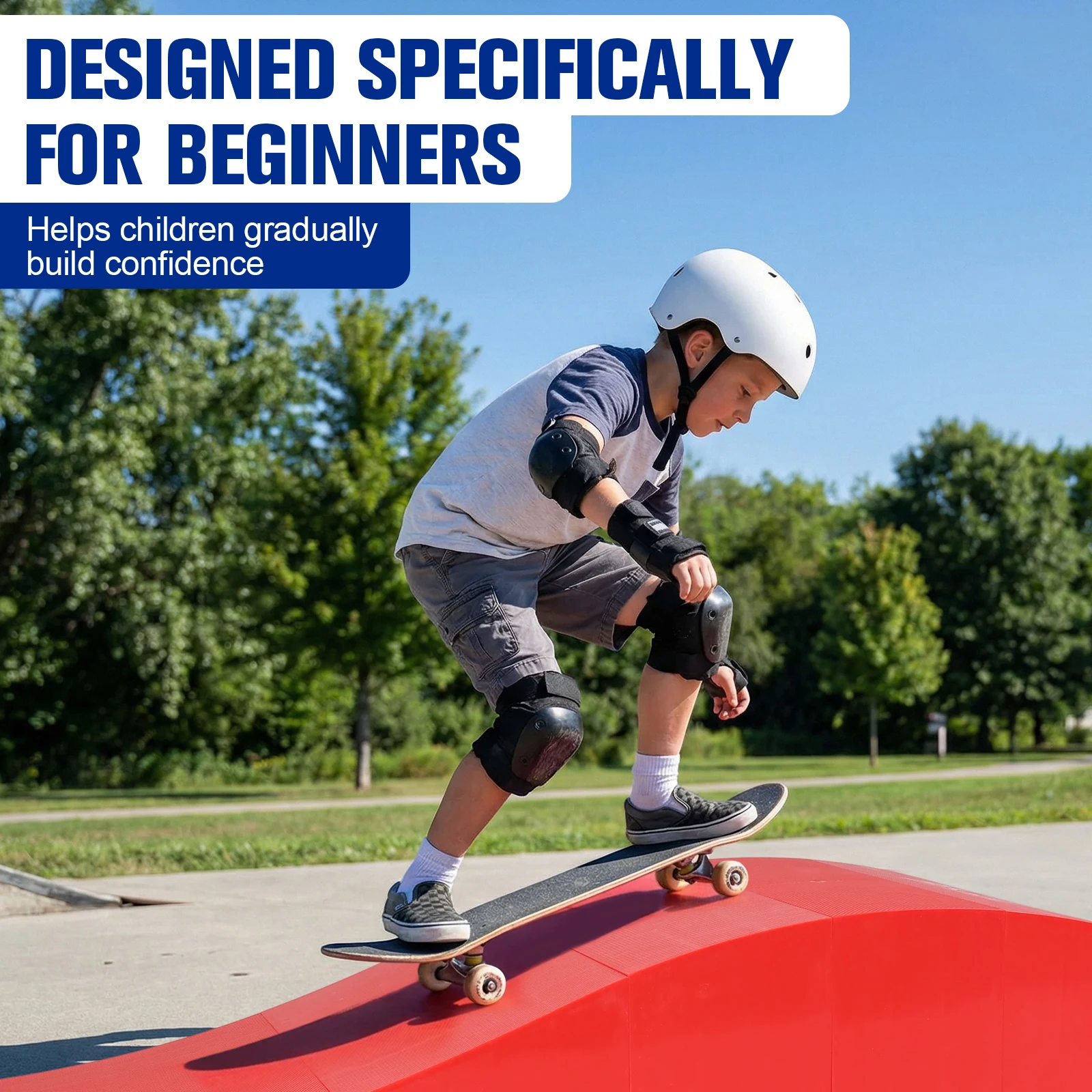 Boys Ramp Skates Outdoor Sports Ramp 70 Inches Long with Load Capacity of 330lbs ...