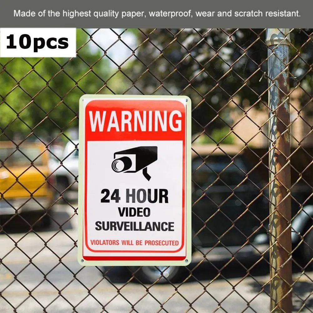 Video Surveillance Security Camera Sign Decals Stickers Warning Signs