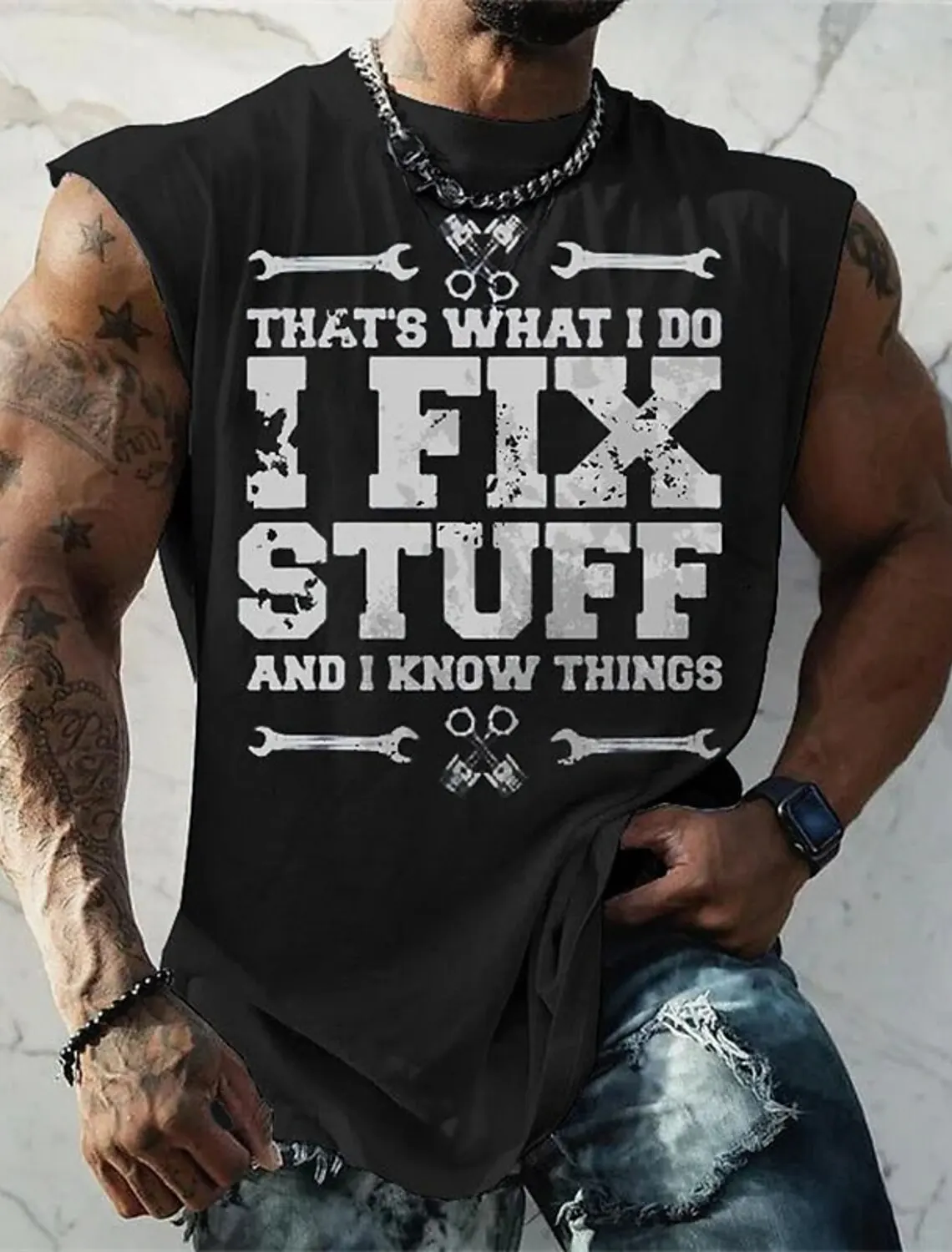 قميص رجالي سفلي نمط قارب الدفة س الرقبة ثلاثية الأبعاد في الهواء الطلق الشارع بلا أكمام ملابس مطبوعة رياضية عادية كبيرة وطويلة تانك القمم