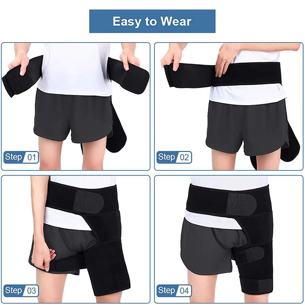 Ortho-Wrap Hip Brace Hip Support Brace Breathable Sciatica Support Protective Sleeve Flexor Anti-Strain