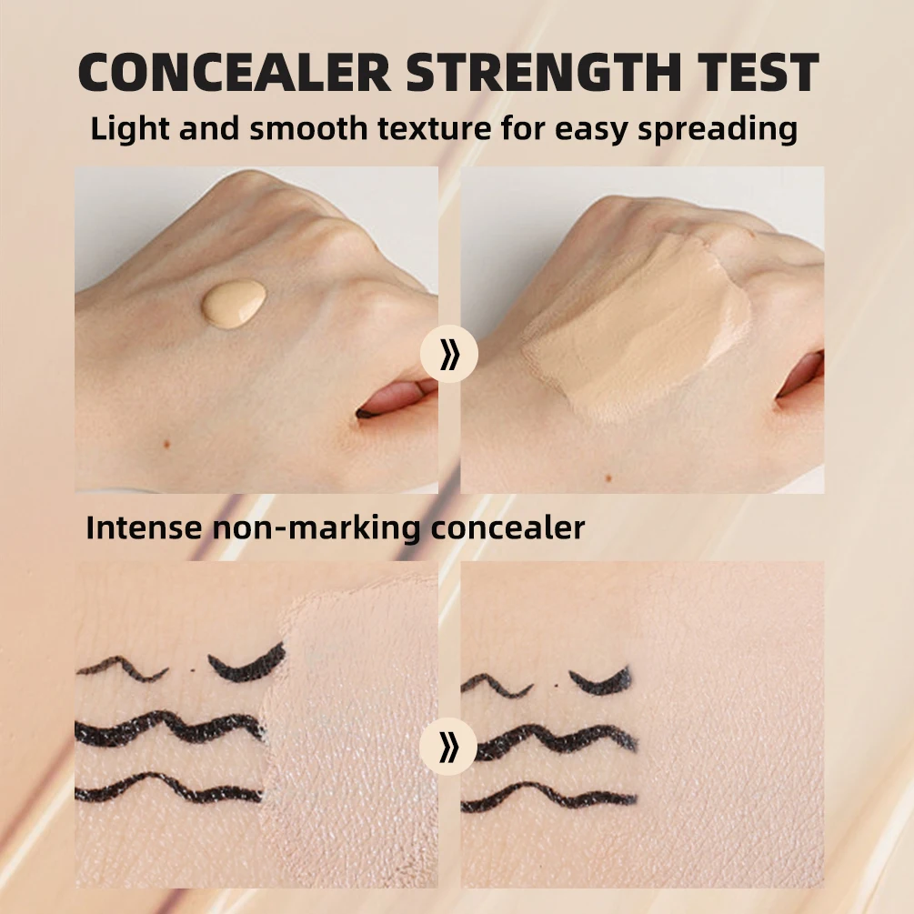 Face Concealer 5ml Liquid Foundation Waterproof Oil-Control Cover Dark Circles Cosmetic Women