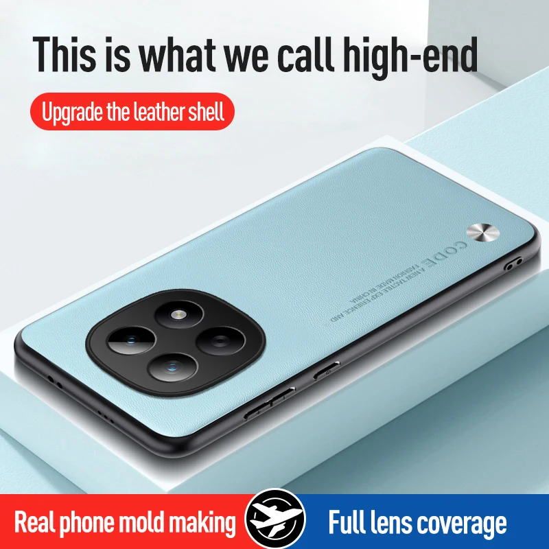 Elegant Leather TPU Shockproof Phone Case - Pure Color Cover