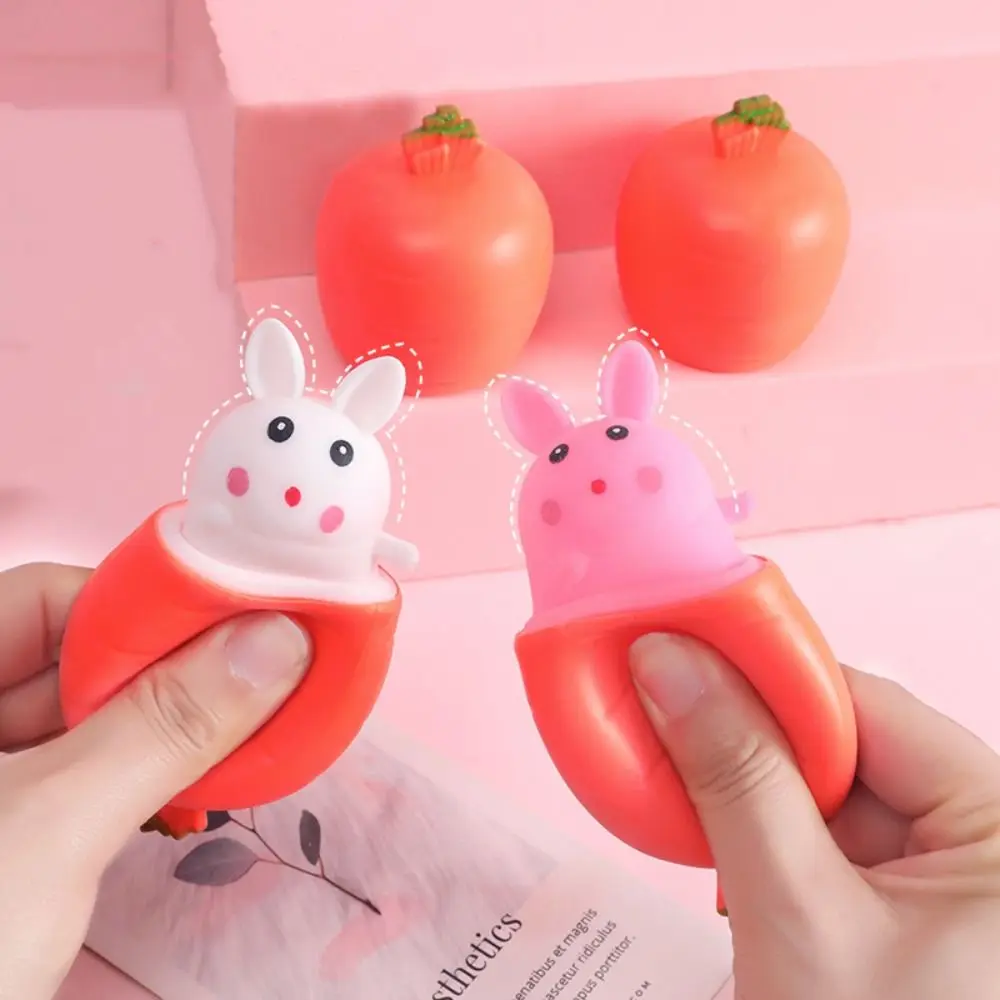 

Realistic Easter Squeeze Fidget Toys New Carrot Shaped Bunny Creative Carrot Doll PVC Squeeze Toy