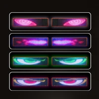 Truck Eyes RGB LED Matrix Pixel Panel Car Sign Animation DIY Programmable Bluetooth App Control LED Panel Flexible Display Light 2
