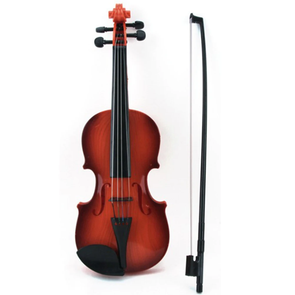 

Violin Adjustable String Simulation Musical Instrument Violin Educational Kids Learning Music Toy Mini Violin (Random Color)