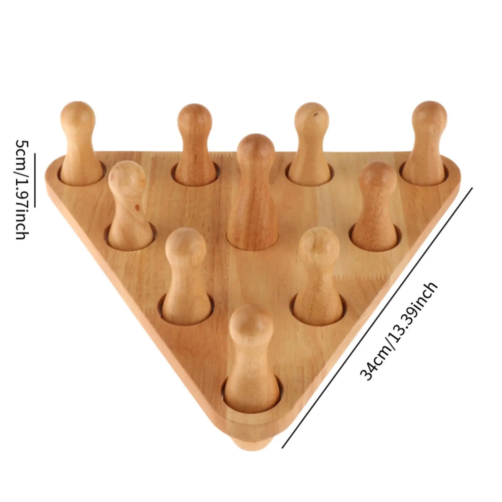 10 Pieces Shuffleboard Bowling Pins Set Solid Wood Gifts Indoor for Shuffleboard Table for Games Activity Party Sports Tabletop