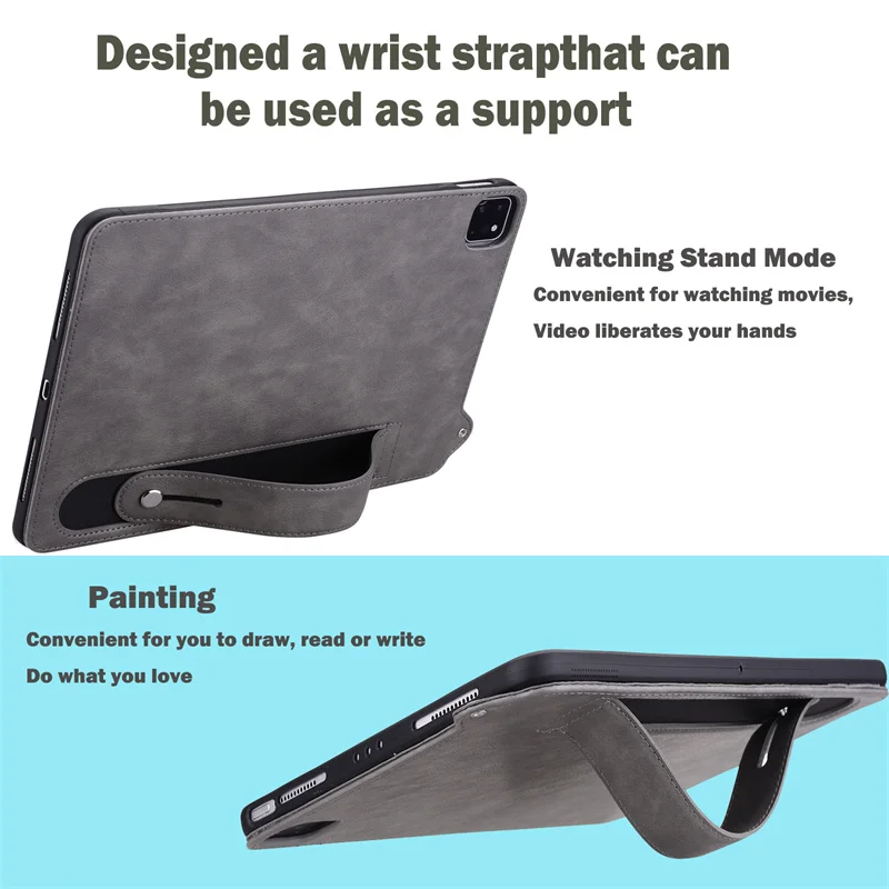 Premium PU Leather Tablet Case with Soft TPU Back & Stand