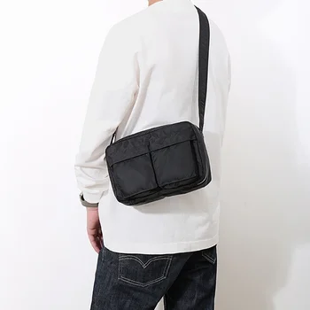 Advanced Nylon Waterproof Single Shoulder Crossbody Bag for Men Versatile Large Capacity Small Backpack Commuter Postman Bag 1