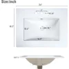 24 Inch Bathroom Sink, Standalone Single Basin Sink Set with Two Drawers and One Door, Modern Solid Wood Bathroom Cabinet 5