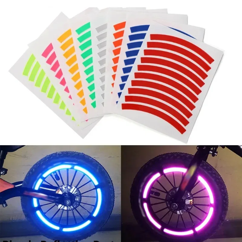 1 Satz reflektierende Reifenaufkleber für Fahrräder, Motorräder, verbessern die Sichtbarkeit bei Nacht, Sicherheit, ideale Geschenkidee für Weihnachten