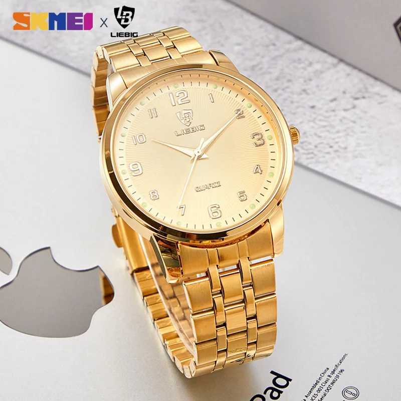 LIEBIG Brand 2023 Japan Quartz Movement Female Male Clock Top Luxury Golden Watch Women Men Ladies masculino Dropshipping L1013