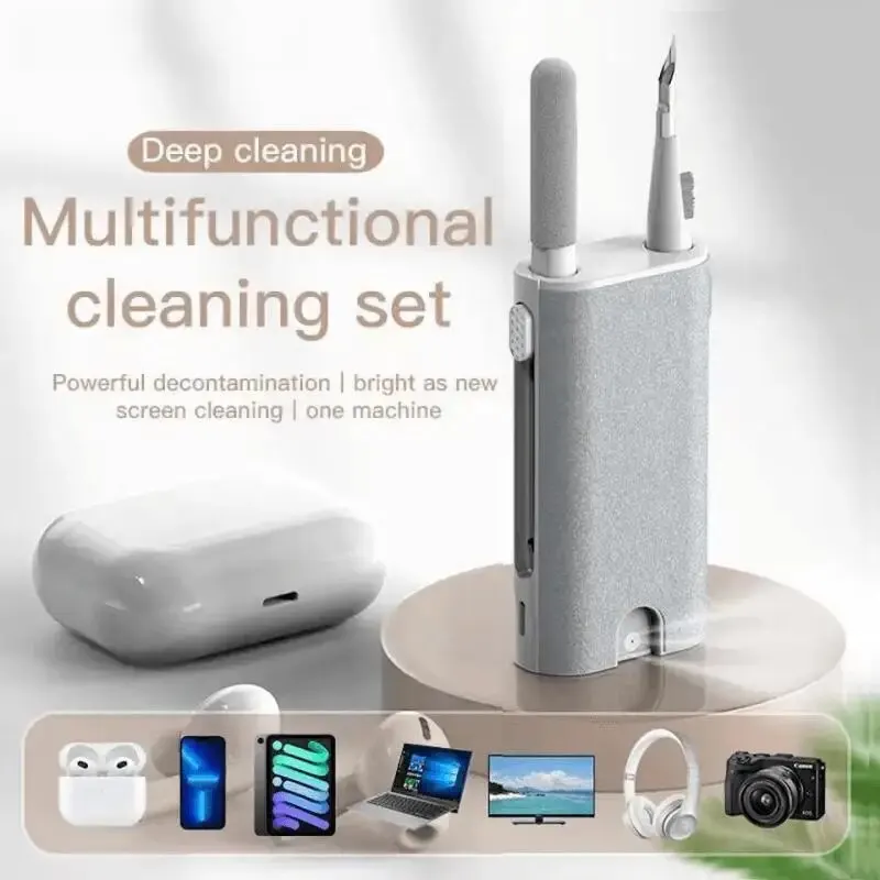 5-in-1 클리너 키트 노트북 화면 클리너 키트 LPhone ChargingPort 용 다기능 무선 이어폰 청소 도구