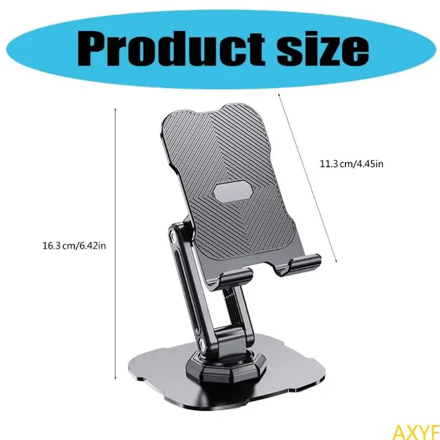 Tabletop Phone Stand Height Adjustable Rotating Cellphone Cradle Desk Tablet Holder Mount Foldable for Video