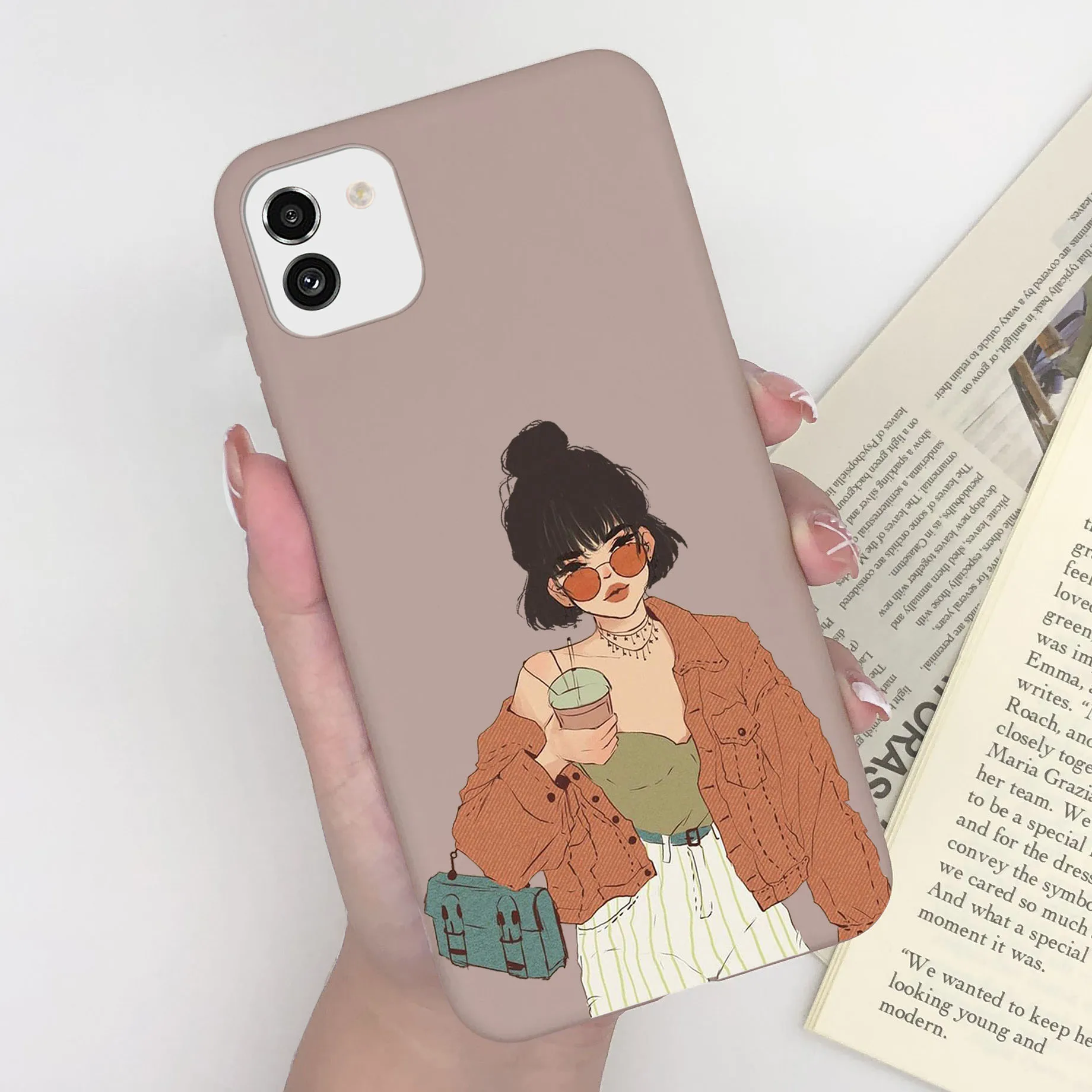 Cute Painted Soft Silicone Bumper Cover for Samsung Galaxy A03 Series