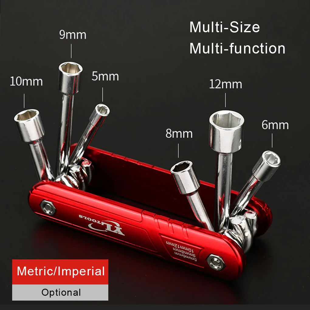 

Hex Socket Wrench 6 in 1 Combination Metal Sleeve Tool Combos Set