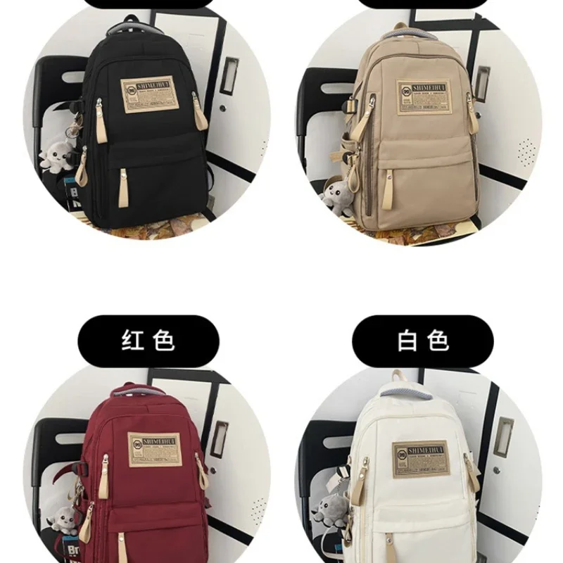 large capacity backpack men bagpack male students female leisure travel computer bag Simplicity schoolbag light traveling bag