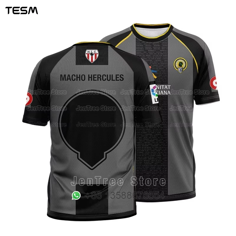 Spain Men Retro Jersey T-Shirt Women Sports Top Children Casual Short-Sleeved T-Shirt High-Definition Printing Breathable Shirt