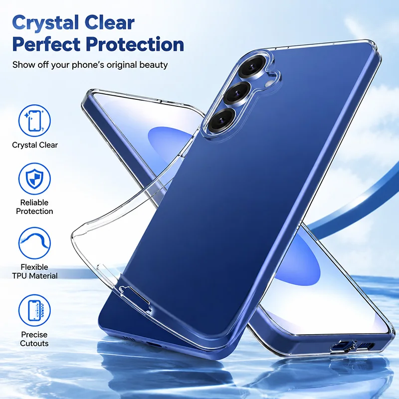 Premium Crystal Clear Rugged Anti-Drop Phone Case - Shockproof & Scratch-Resistant Transparent Cover