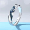 2xMatching Promise Unique Finger Rings Romantics VanGogh Starry Couple Engagement Rings Friendship Jewelry Women 97QE 3