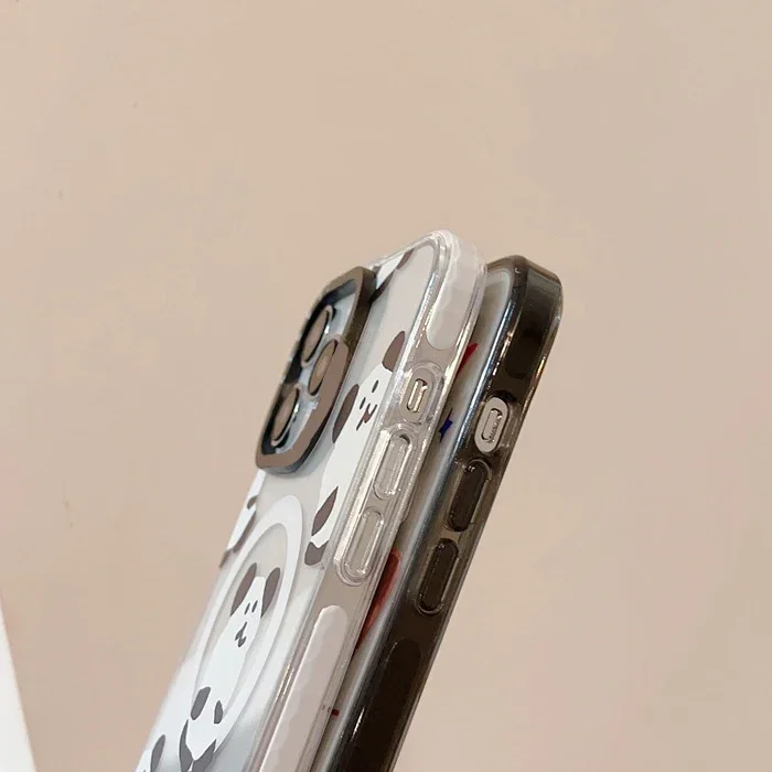 MagSafe Acrylic Cartoon Bear Phone Case Cover for IPhone 11 12 13 14 15 Pro Max Case for IPhone 15 Pro Max