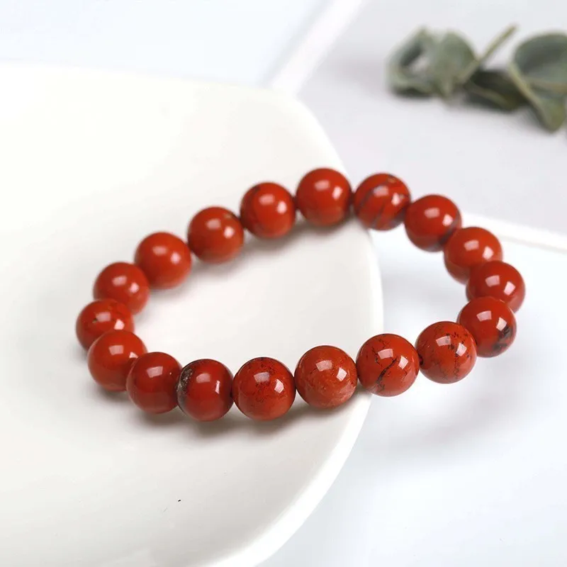 Natural Stone Genuine 5A Red Jasper Prayer Beaded Bracelets Women Men Rosary Meditation Bracelets Yoga Jewelry Gift Pulsera