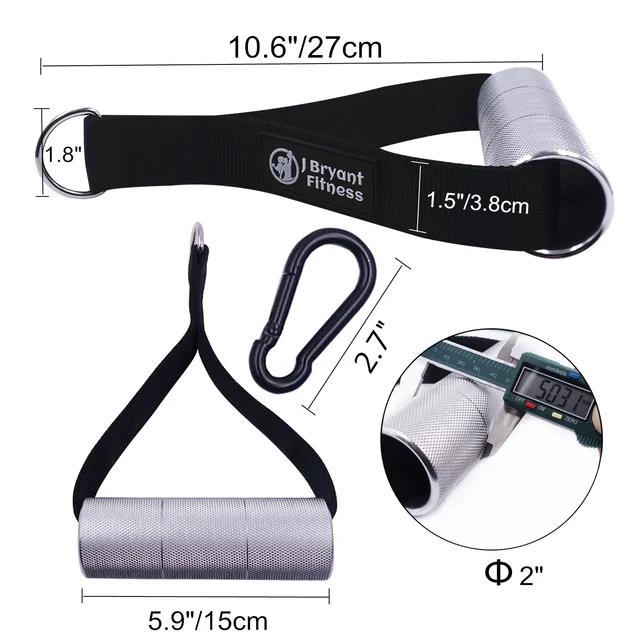 1 Pair 5cm Thick Gym Handles Super Strong Grips Non Slip Aluminum Metal Handles for Cable Machine Pulleys Arm Wrestling Training 2