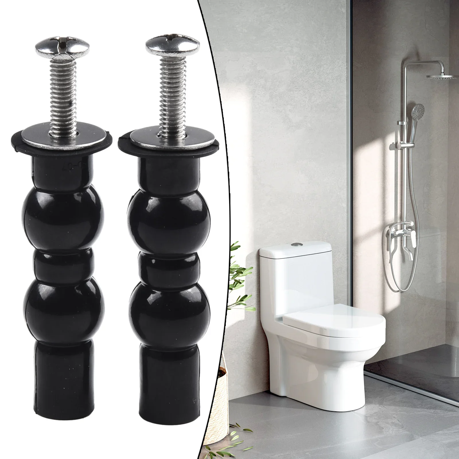 2pcs Toilet Seat Screws Nut Cover Lid Top Fixing Blind Hole Fitting Kits Replacement Toilet Seat Screws Bathroom Accessories