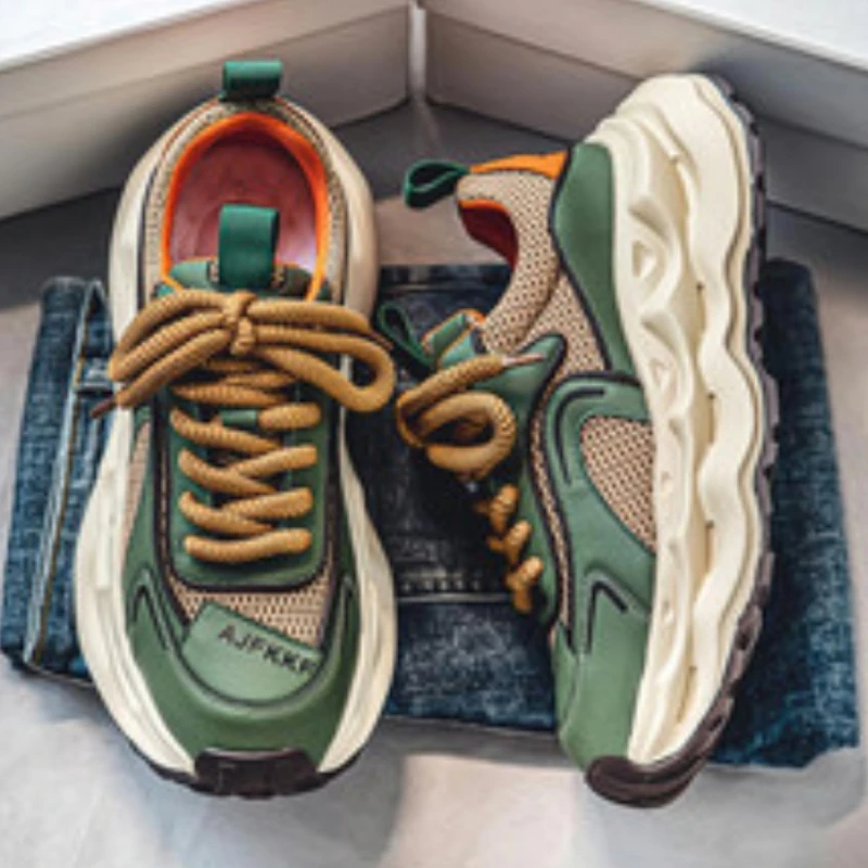 

Кроссовки мужские на толстой подошве, Вулканизированная подошва, удобная повседневная обувь, разные цвета