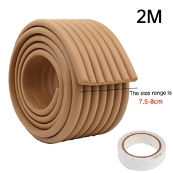 Car Garage Wall Safety Guard Bumper Strip with 3D Foam Cushion and Double - sided Tape - 2M (1Roll Dark Wood 2m)