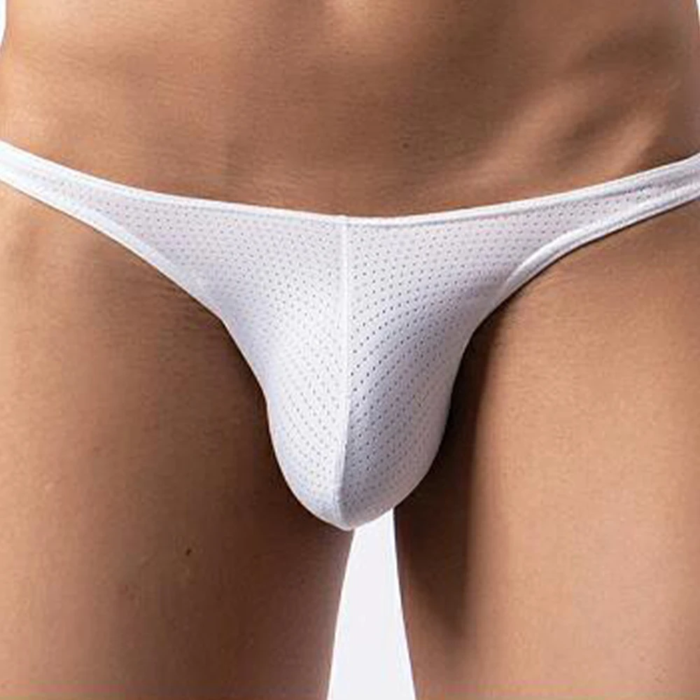 

Man Sexy Briefs Soft Underwear Men Low-rise G-string Thongs Male Breathable Mesh Hole Panties Low-rise Underpants Knickers Trunk