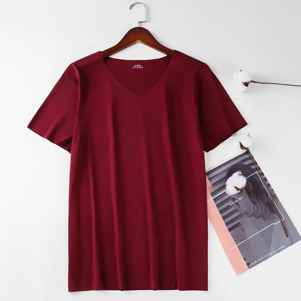 

Chic Male T-shirt Soft Men Tee Slim Summer Casual Tee Shirt Top Menswear