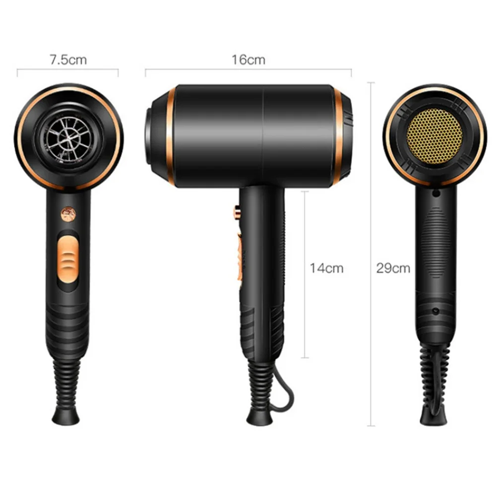 Powerful Hair Dryer 1700W Strong Wind Professional Electric Blower Hairdressing Hot/cold Air Negative Ions Salon Tool 2