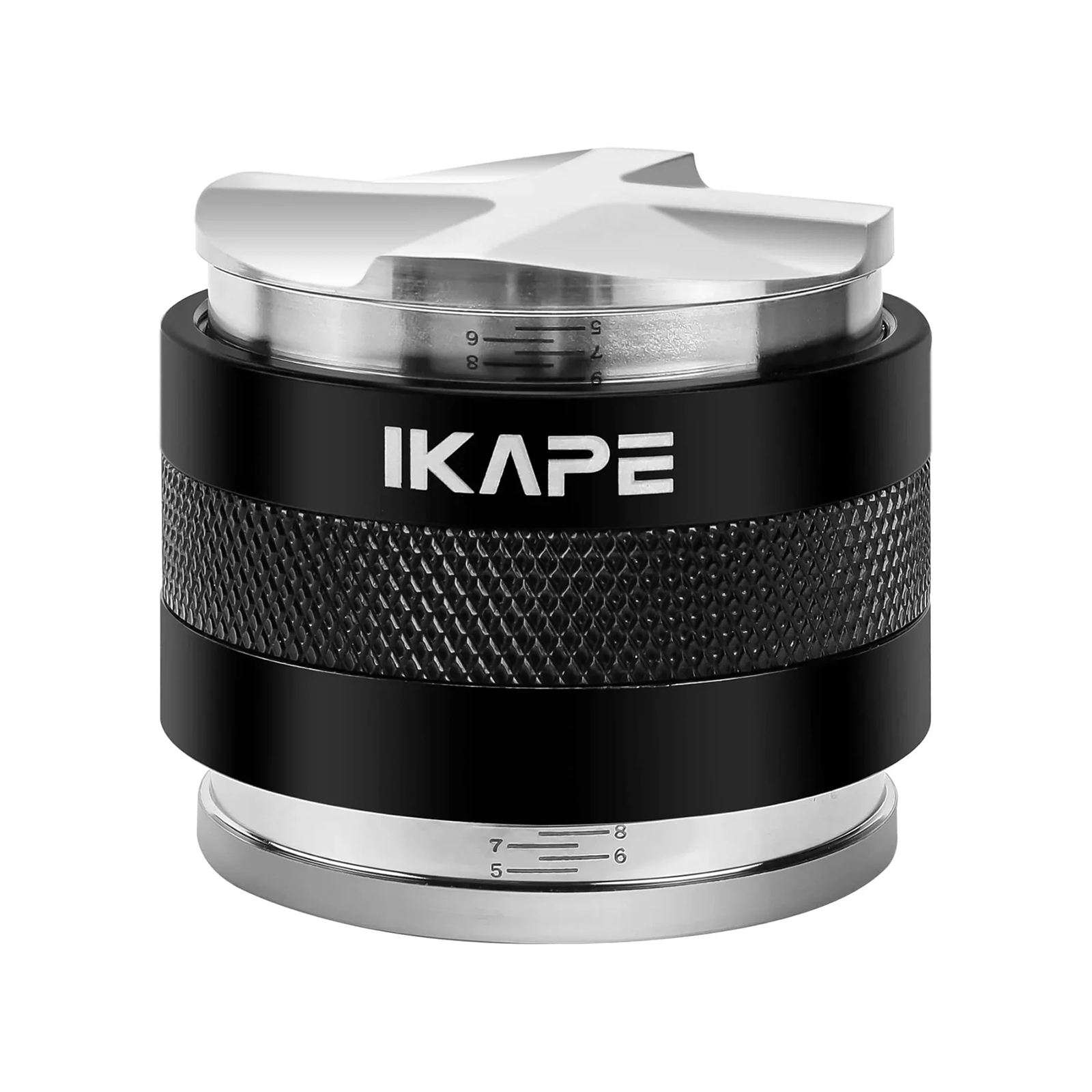 IKAPE Coffee Distributor & Tamper, 2 in 1 Adjustable Depth Espresso Distributor Tool fit for 51/54/58mm Bottomless Portafilter