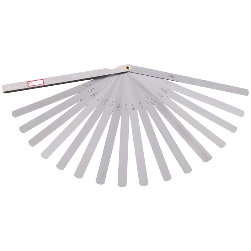 다기능 200mm 길이 17잎 0.02mm-1.0mm 간격 두께 측정용 필러 게이지