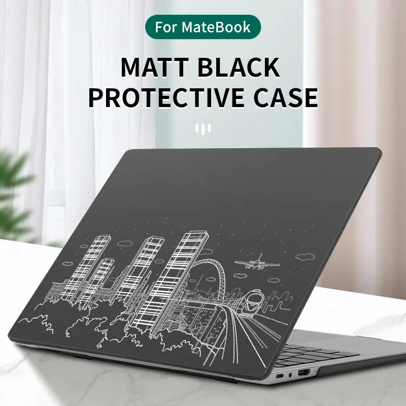 Custodia Per Laptop Per 2023 Huawei Matebook D14 D15 D16 Guscio Di Protezione Mate 14 14S 16S Cover Nero Semplice Facile