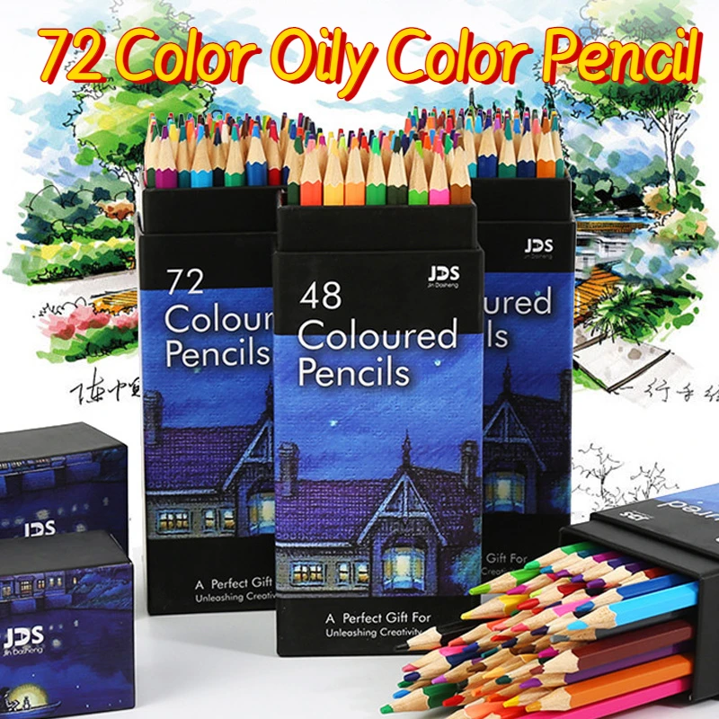Professional72ColorsOilyColoredPencilGraffitiColoringStudent
