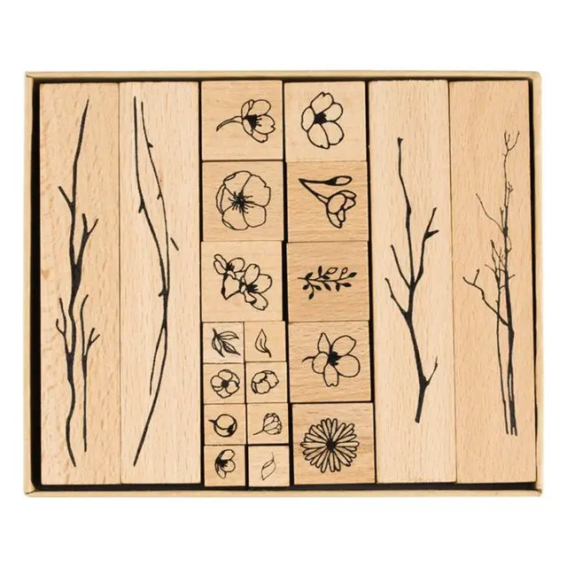 Vintage grass plants stamp DIY wooden rubber stamps for scrapbooking stationery 5