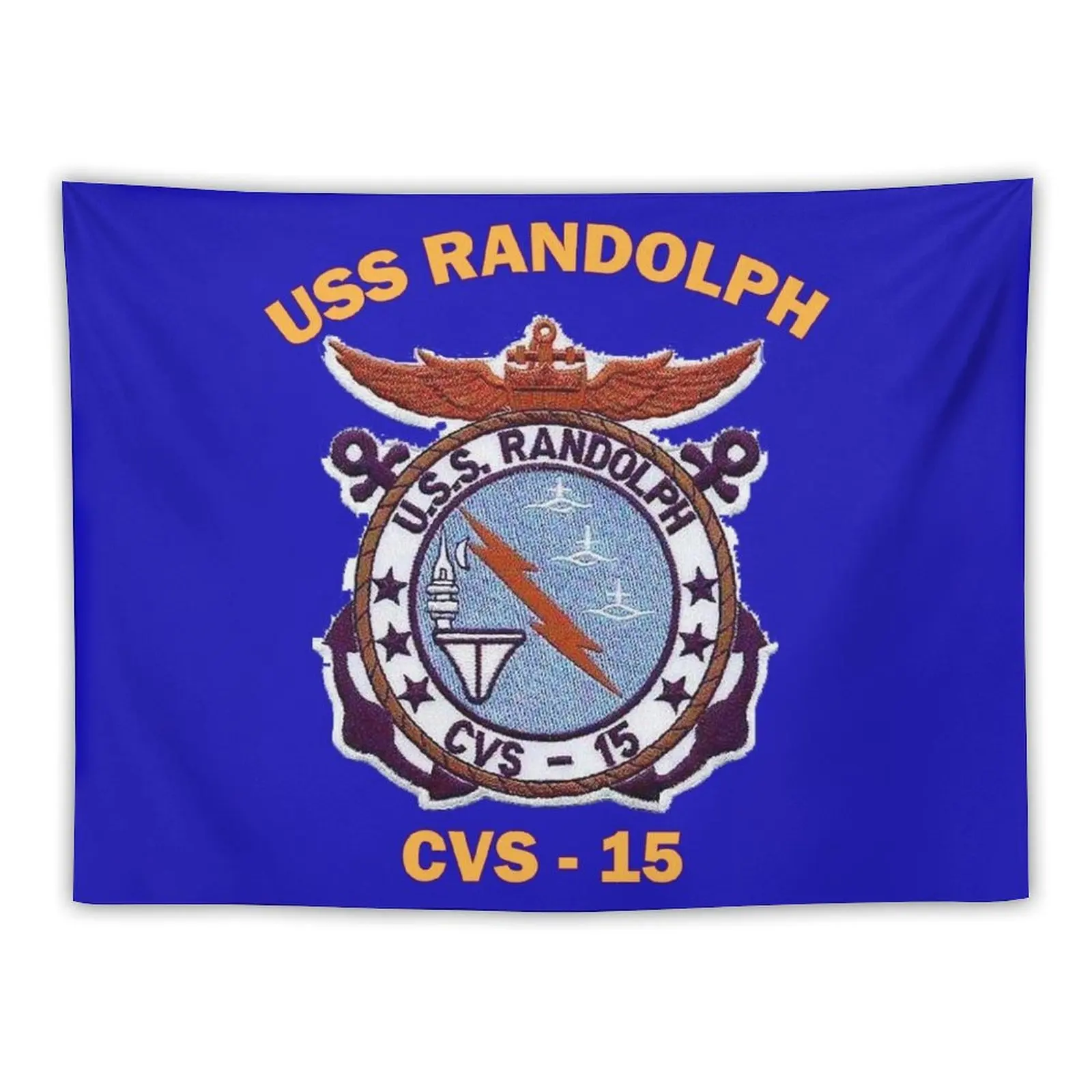 

USS Randolph (CV/CVA/CVS-15) Crest for Dark Colors Tapestry Funny Room Decoration Accessories Tapestry