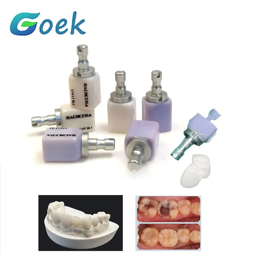 2pcsSetDentalGlassCeramicBlocksLithiumDisilicateC14LTHTCAD