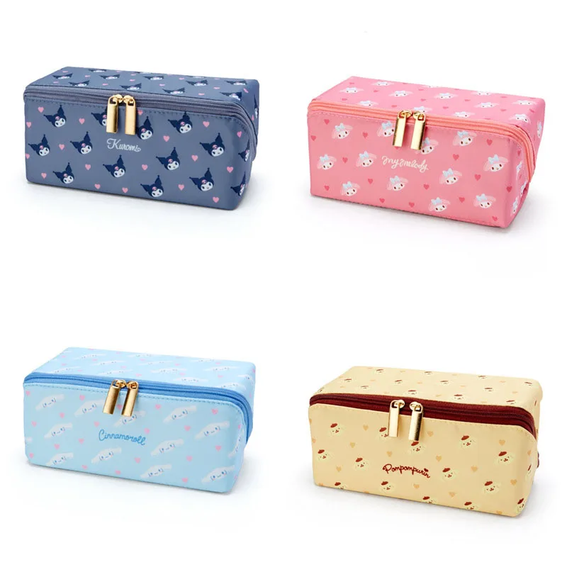 

Kawaii Sanrio Mymelody Cinnamoroll Kuromi Cosmetic Storage Bag Cute Japanese Cartoon Anime Girl Heart Stationery Pencil Bag Gift