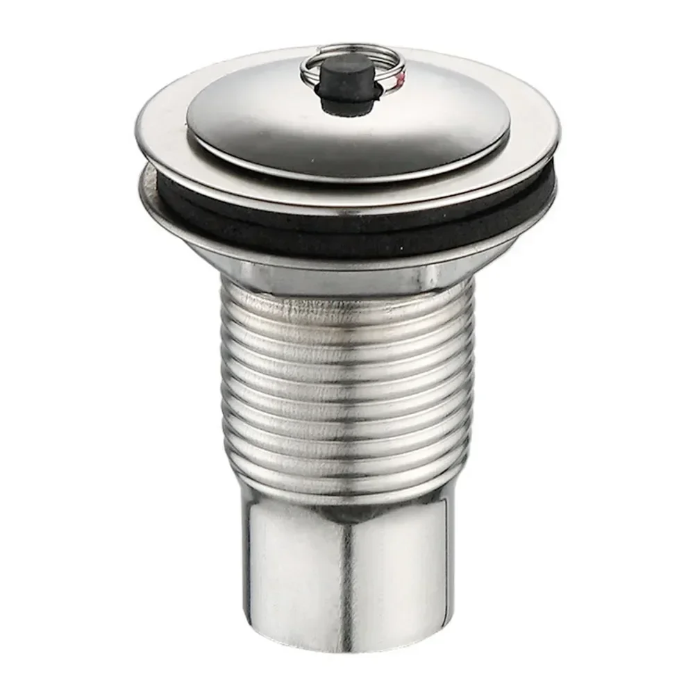 Bathroom Pool Sink Drain Plug Drain Filter 60mm Button Durable Sink Plug Stainless Steel Waste Stopper