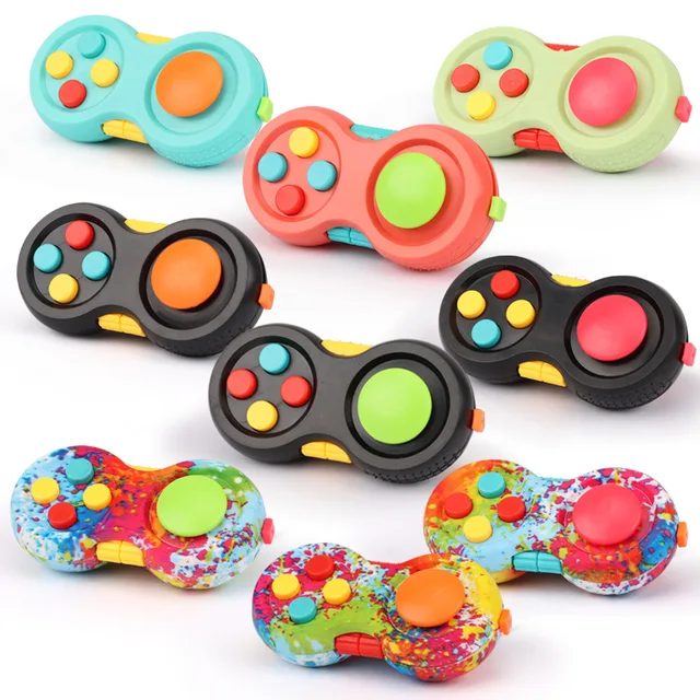 stress relief cube rainbow fidget game pad korean squid antistress toy for children kids adults autism adhd squeeze toy spinner 1