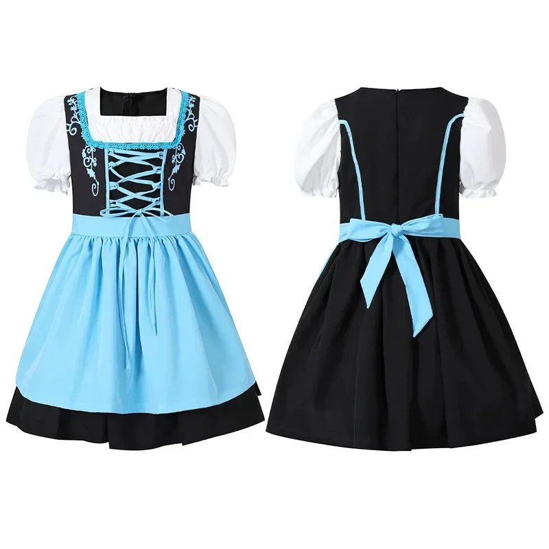 Vestido Tradicional Alemán A Cuadros De Alta Calidad, Traje Dirndl De