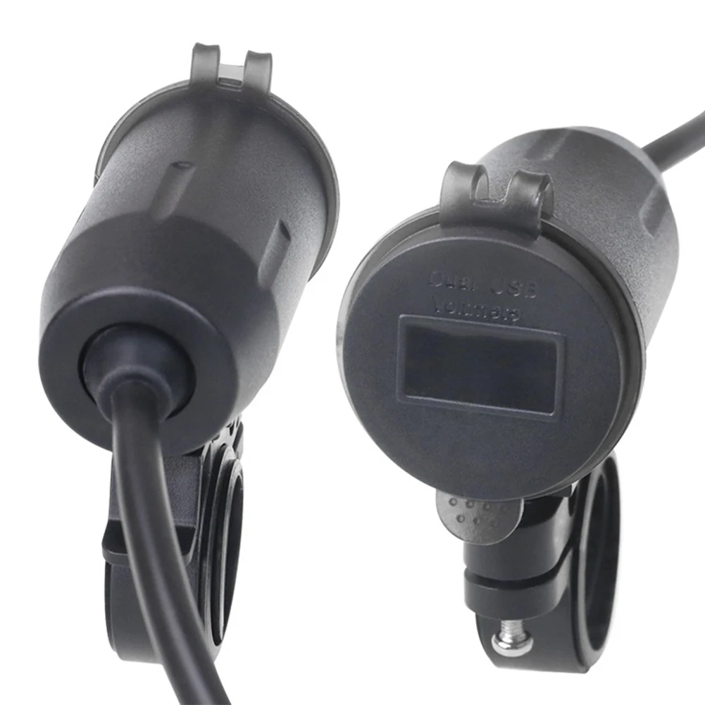 Chargeur USB pour moto, adaptateur d'alimentation étanche, Charge rapide,  double QC 3.0, voltmètre de Charge USB avec interrupteur pour motocross  Mobile