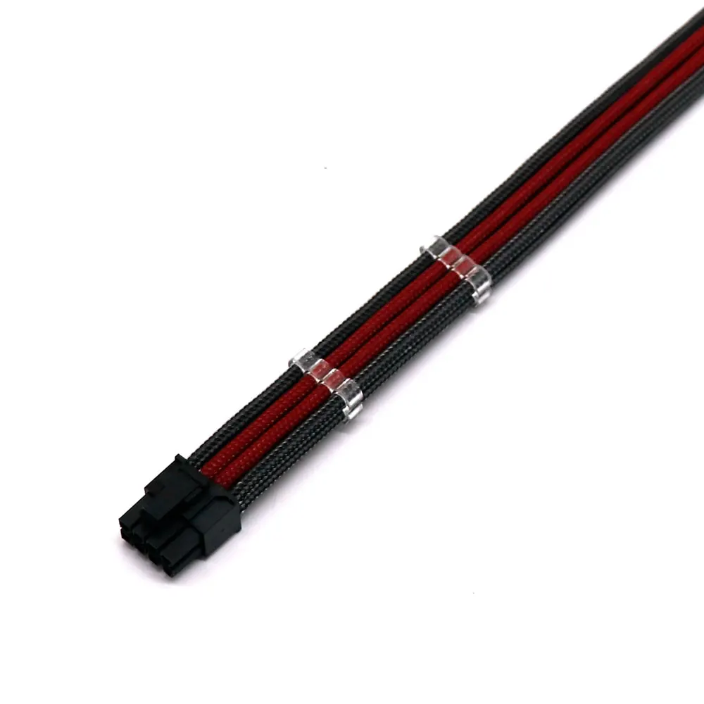Angitu 20 30cm Premium Bridged 8pin a Mais 2pin Gpu Pcie Extensão Cabo de Alimentação 11 Cores para Escolher ul 1007 18awg com Pentes - Imagem 2