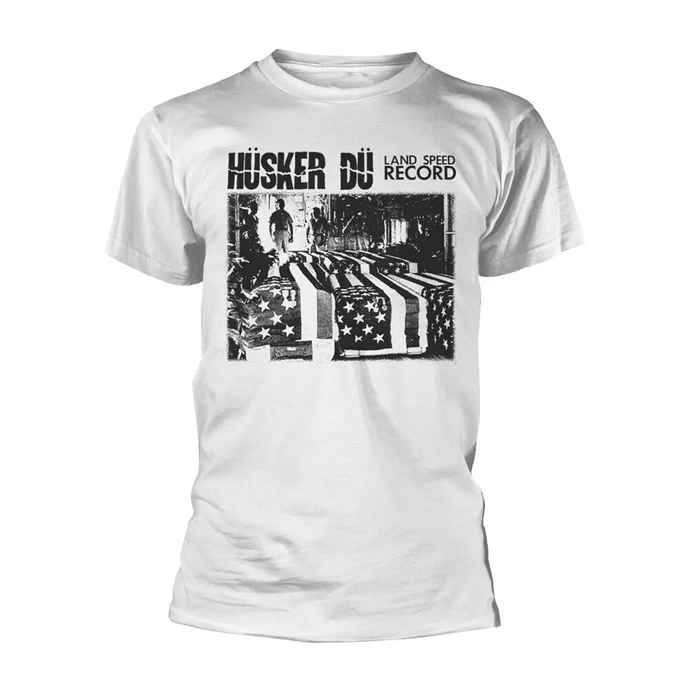 

Черная/белая футболка с принтом Husker Du 'Land Speed player-Новинка