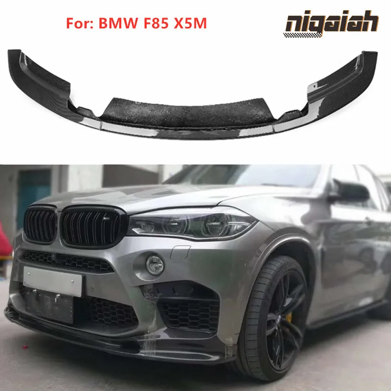 3d Style Carbon Fiber Front Lip For Bmw X5m X6m F85 F86 Sedan 2015up Front Bumper Protector Lip