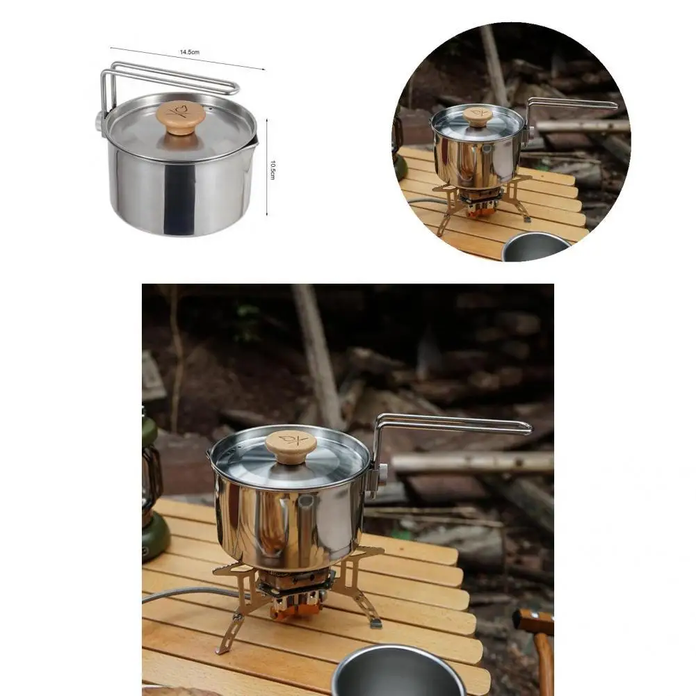 

1L Backpacking Kettle Easy Carry Portable Tea Kettle Non-slip Special Outdoor Kettle