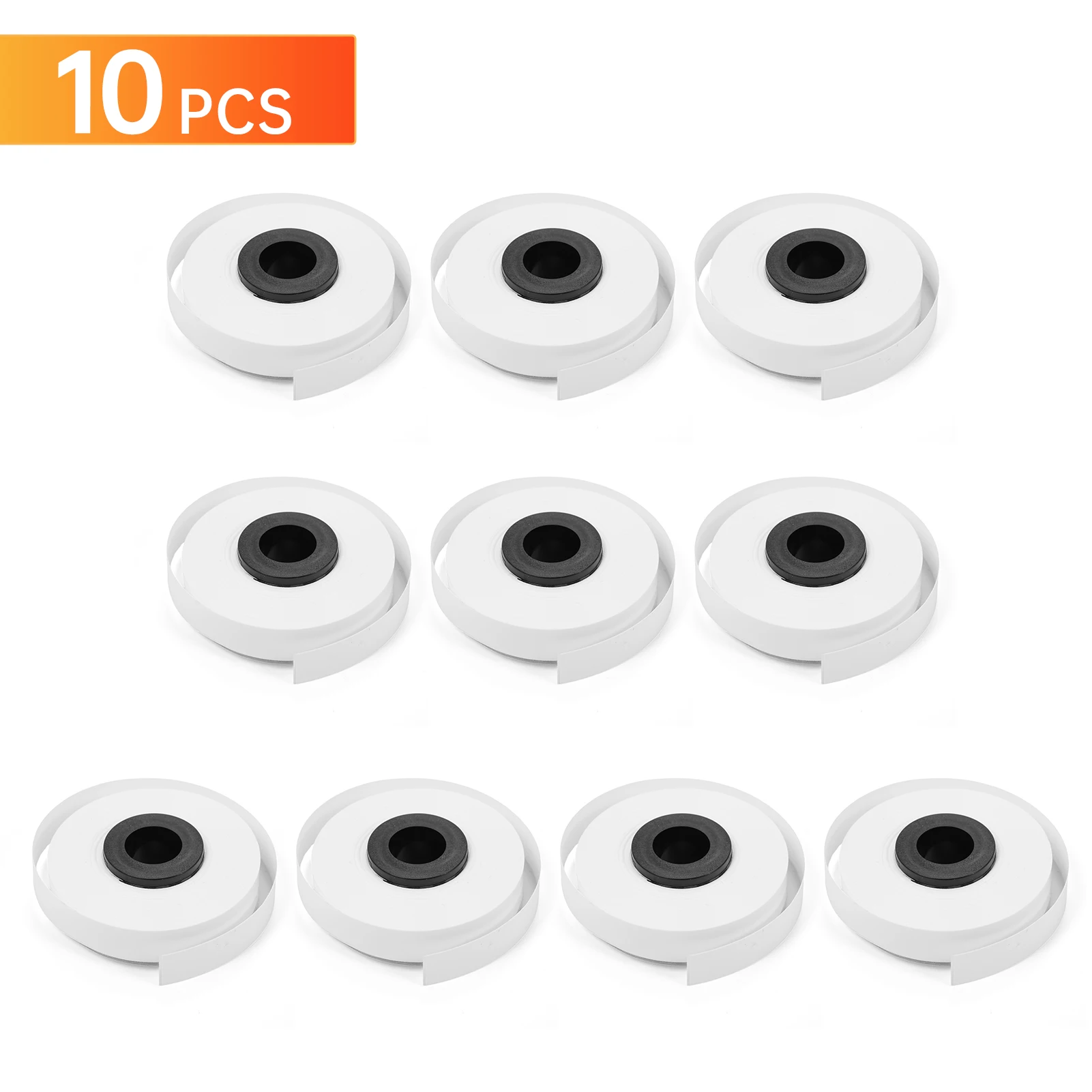 MAX LM 라벨 프린터용 PET 라벨 테이프 리필, LM-370A, LM-380E, LM-380A, LM-380EZ, LM-390A - 9mm x 8m, 10 팩